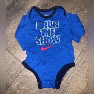 Nike Kids Blue 'I Run The Show' Bodysuit